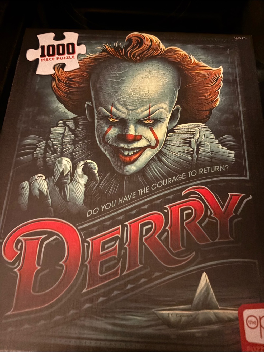 Halloween Puzzle; Derry Horror 1000-Piece Puzzle - Red and White Character Art